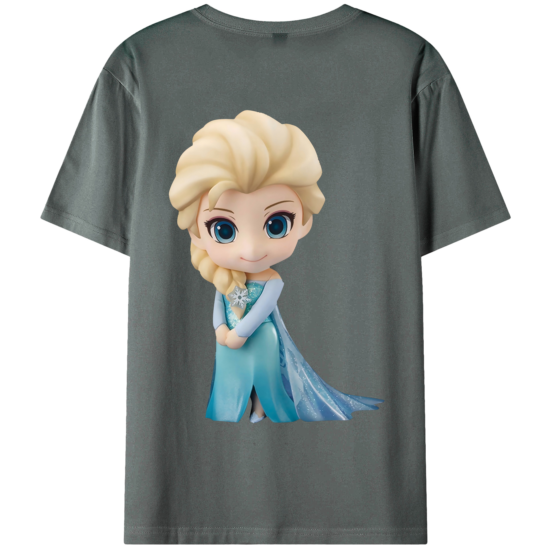 （画像用） アナと雪の女王 アンナ エルサ Frozen Anna Elsa 綿100％ メンズ半袖Tシャツ（バックプリント） 通気性